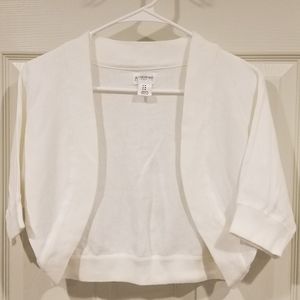 White Motherhood Maternity shrug sweater, medium